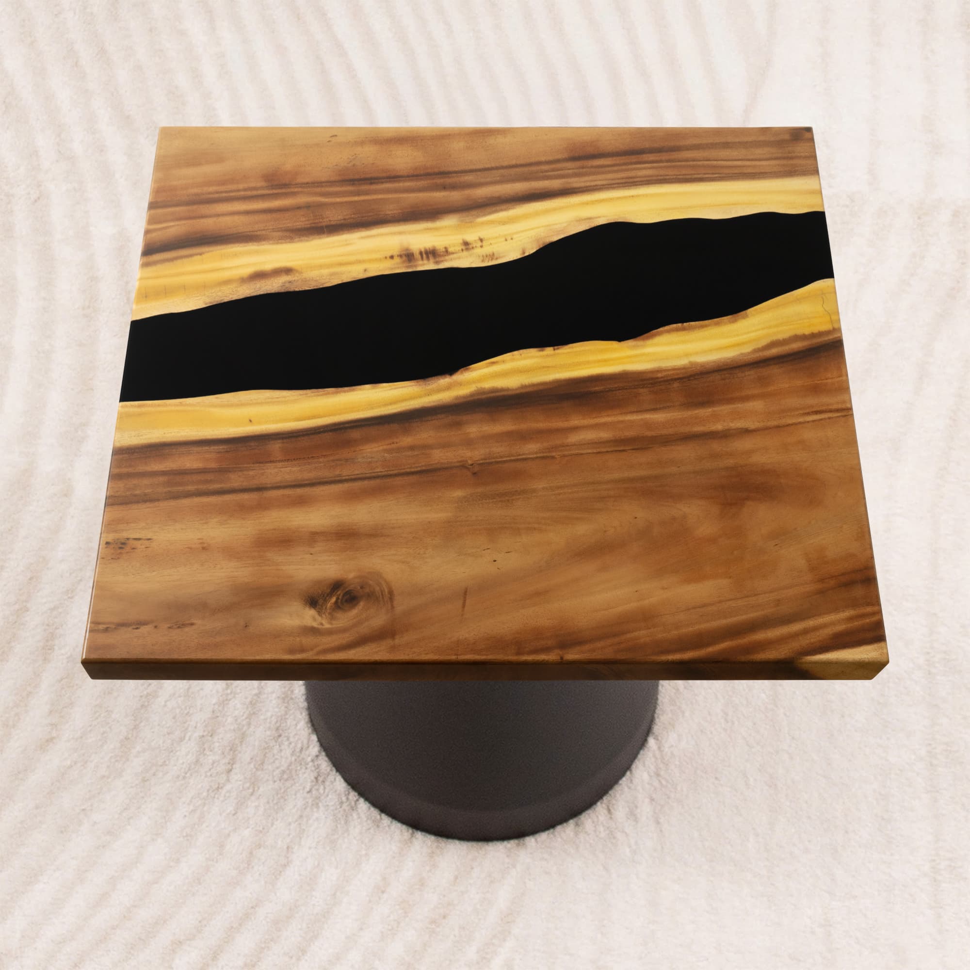 square epoxy table top 35 inches - SSQ35x35-495