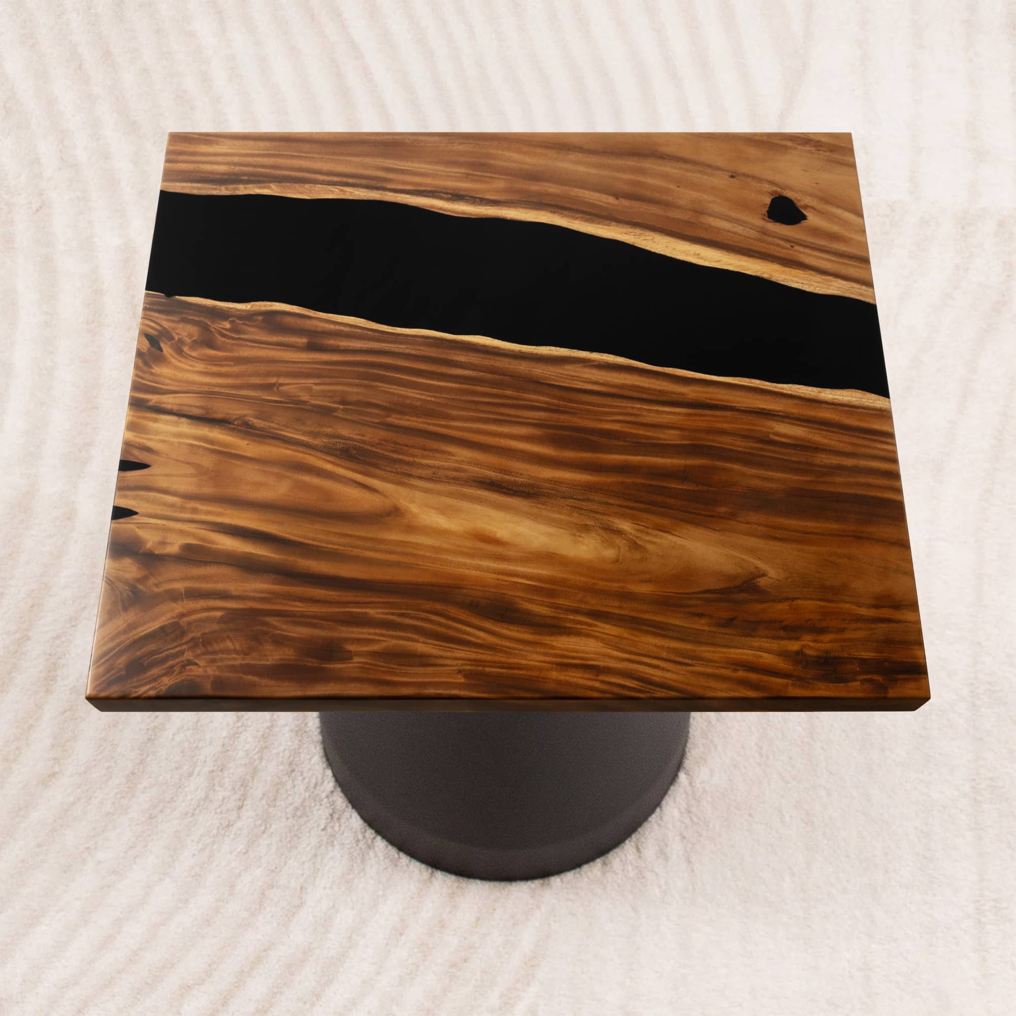 square epoxy table top 41 inches - SSQ41x41-499