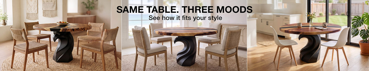 Same table Three moods