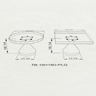 Coffee Table with Flux Gold 16" H (Big Size) Heavy Duty Metal Table Base  - 3D Drawings