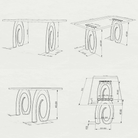 Bar Table 84" x 42" in Epoxy or Natural Wood for Home Bars - 602 Helyx - 3D Drawings