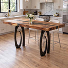 Bar Table 84" x 42" in Epoxy or Natural Wood for Home Bars - 602 Helyx - Thumb