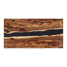 Bar Table 84" x 42" in Epoxy or Natural Wood for Home Bars - 602 Helyx - EP-SRE84x42 White background