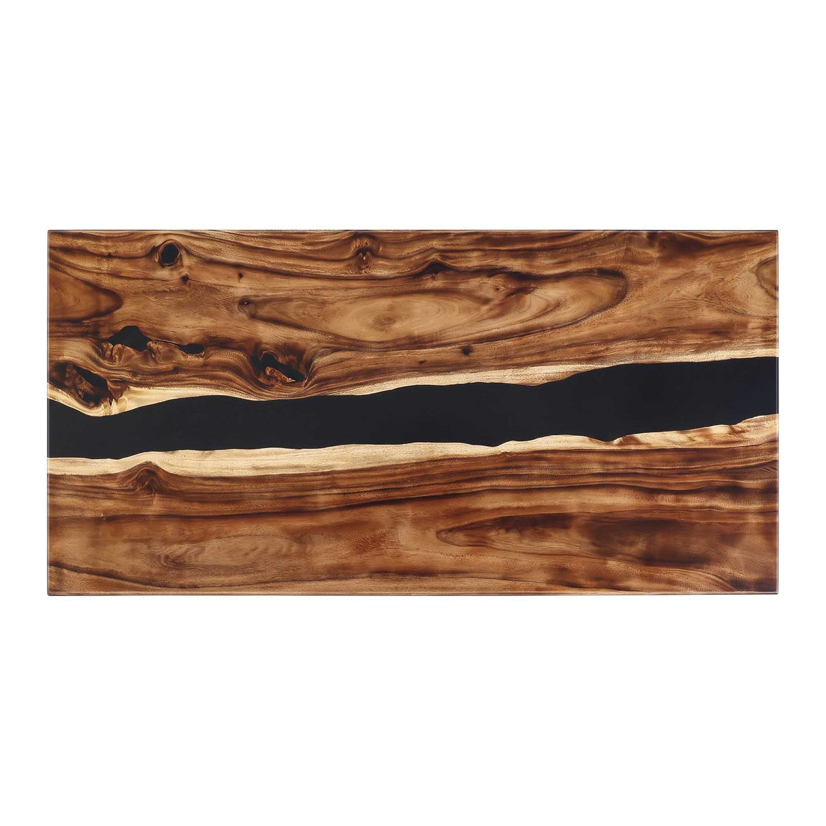 Bar Table 84" x 42" in Epoxy or Natural Wood for Home Bars - 602 Helyx - EP-SRE84x42 White background
