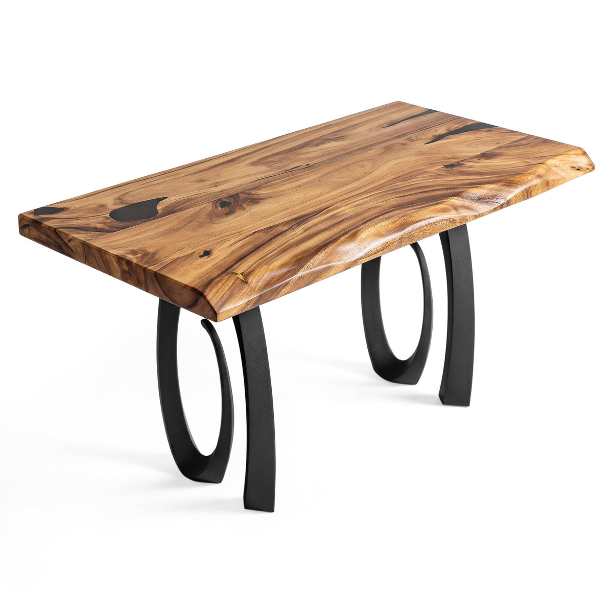 Bar Table 84" x 42" in Epoxy or Natural Wood for Home Bars - 602 Helyx - NA-SRE84x42 White background