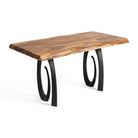Bar Table 84" x 42" in Epoxy or Natural Wood for Home Bars - 602 Helyx - NA-SRE84x42 White background
