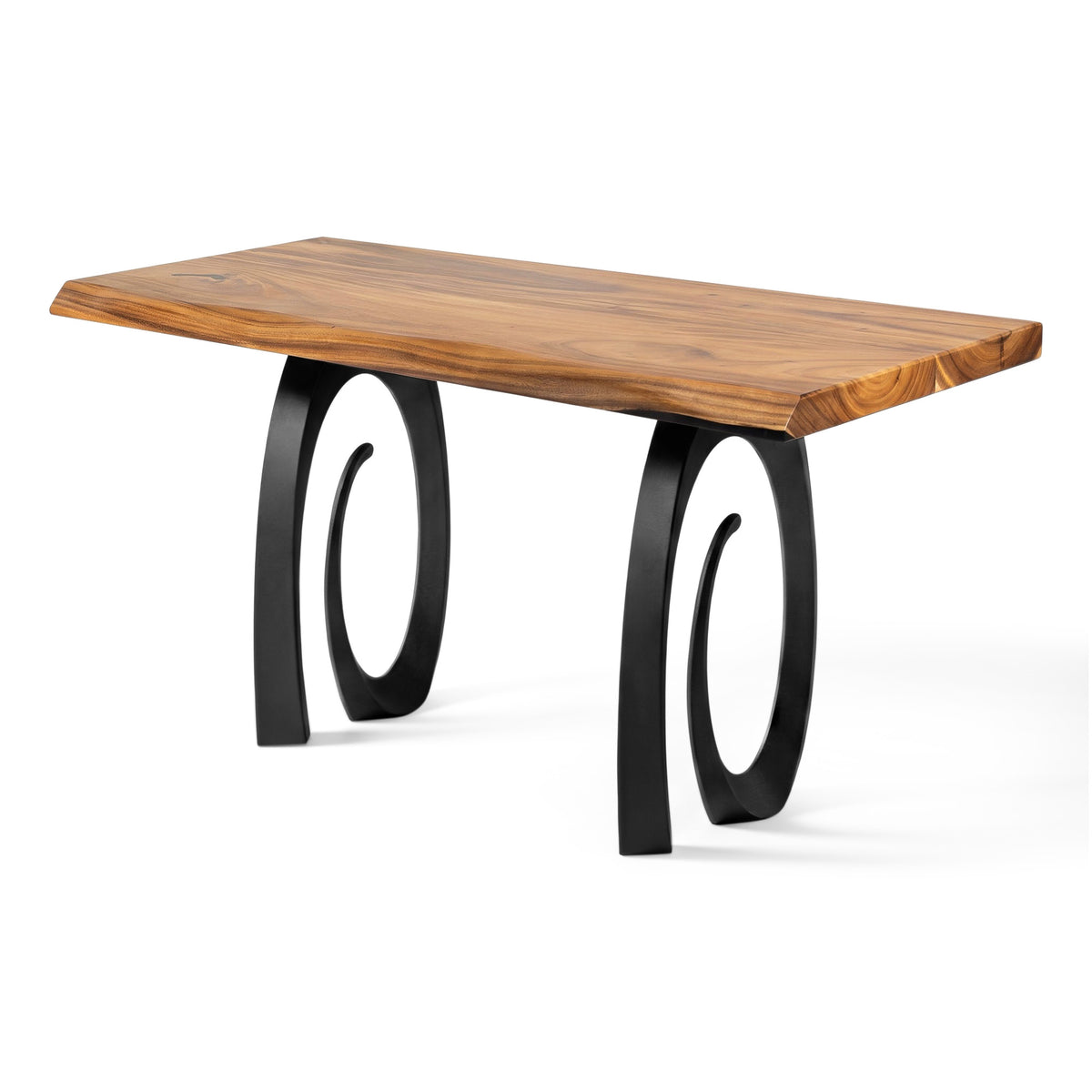 Bar Table 84" x 42" in Epoxy or Natural Wood for Home Bars - 602 Helyx - NA-SRE84x42 White background
