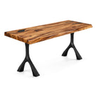 Bench 23" - 60" with MCM Steel Legs for Entryway & Hallway 203 Wilis - white background