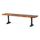 Bench 23" - 60" with Steel Legs for Bedroom & End of Bed - 204 Goblet white background