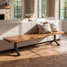 Minimalist solid wood bench top with matte finish