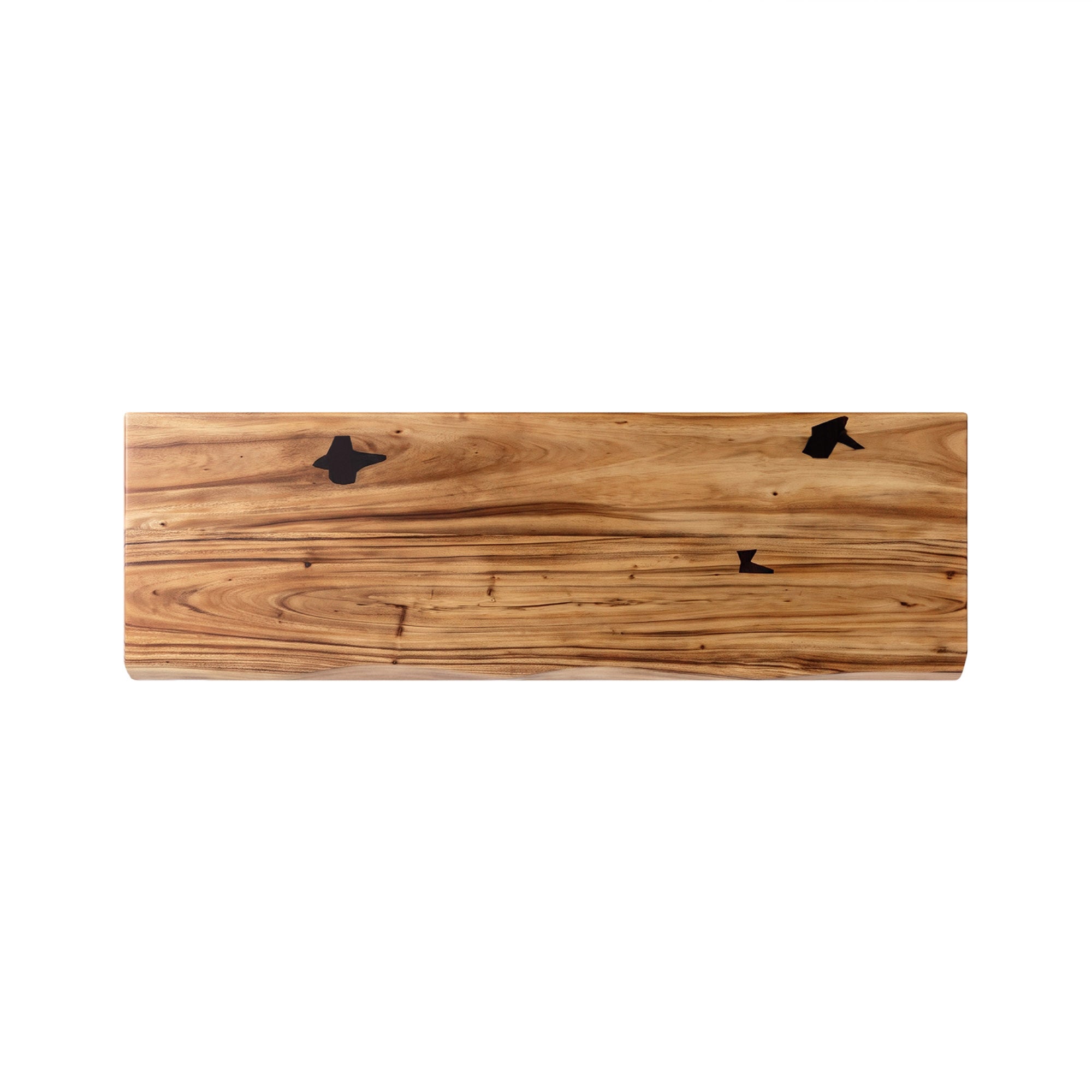 Rustic live edge bench top for indoor seating