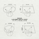 Coffee Table 19" to 47" for Sofa Side to Center - 120B Nour - 23" & 29" Tabletop 3D drawings