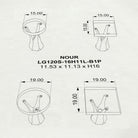 Coffee Table 19" to 47" for Sofa Side to Center - 120S Nour - 15" and 19" Table top 3D Drawings