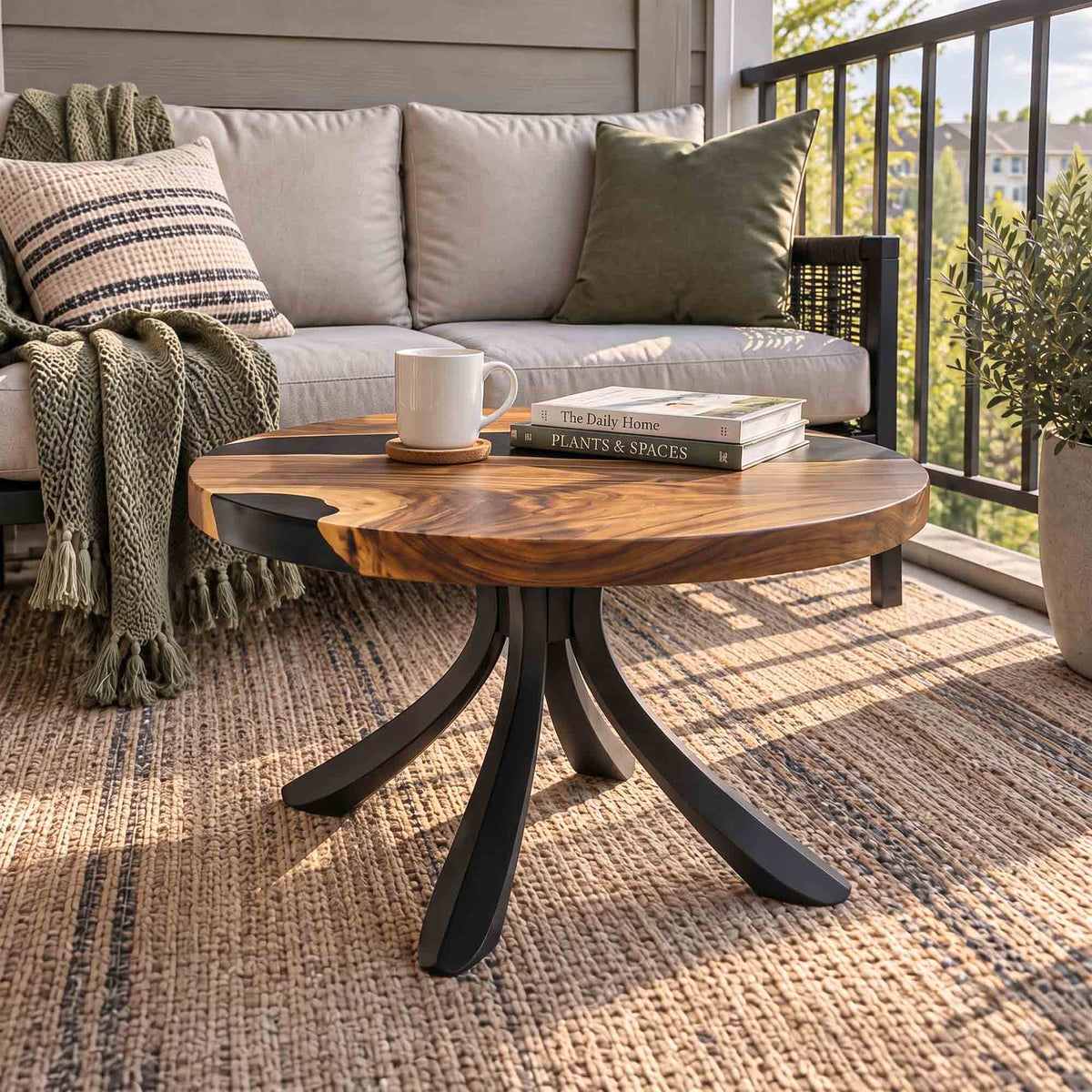 Coffee Table 29" Round & Square for Modern Living Rooms - 127 Zolia - SRU29 Interior