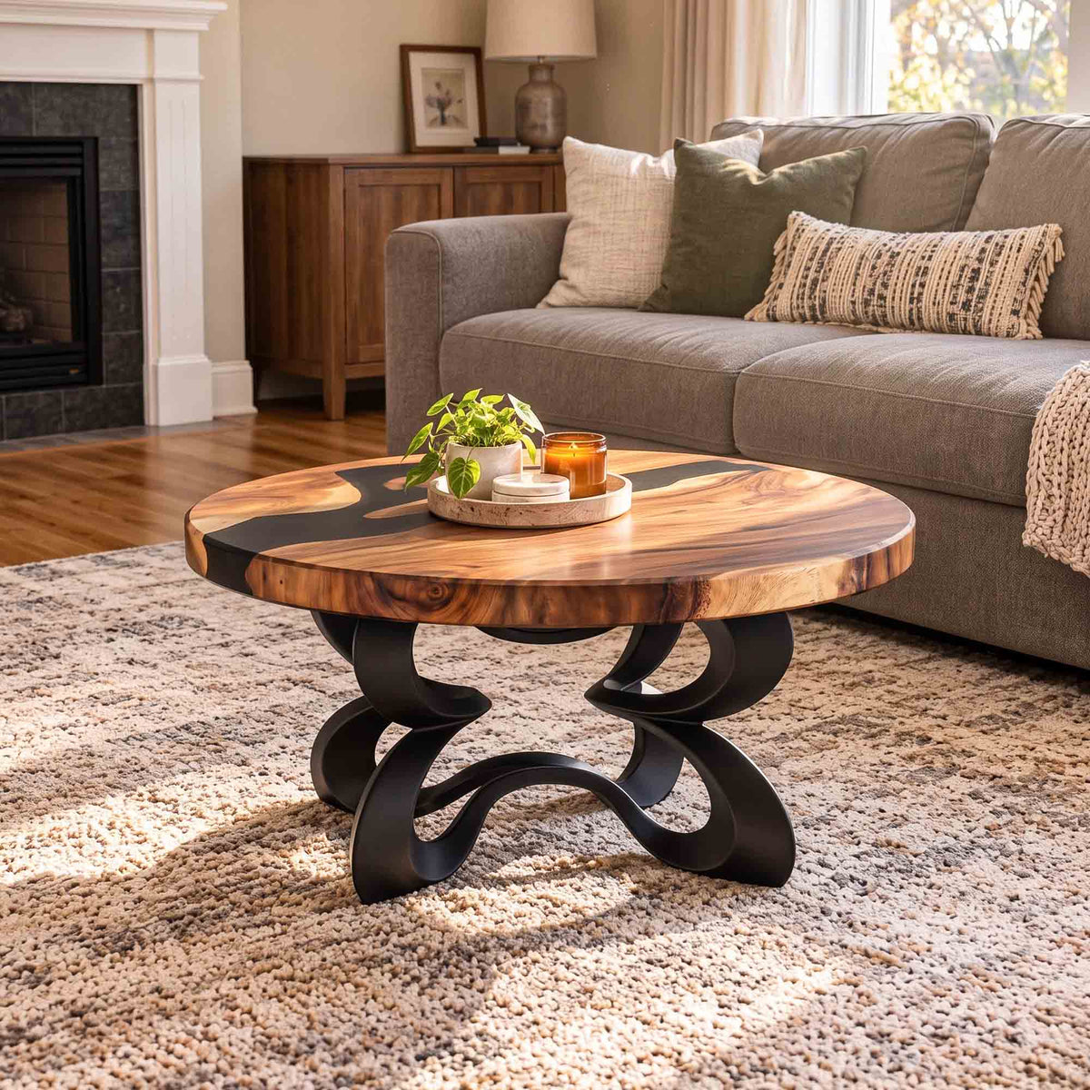 Coffee Table 35" or 41" for Nature-Inspired Home - 124 Blosome - Thumb