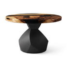 Coffee Table for Modern Living Space, Handcrafted Unique Design - 119B Flare - White background 