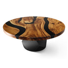 Coffee Table for Modern Living Space, Handcrafted Unique Design - 119G  Flare - SRU41 White background