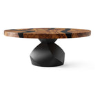 Coffee Table for Modern Living Space, Handcrafted Unique Design - 119G  Flare - SRU41 White background