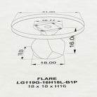 Coffee Table for Modern Living Space, Handcrafted Unique Design - 119G Flare - 3D Drawings
