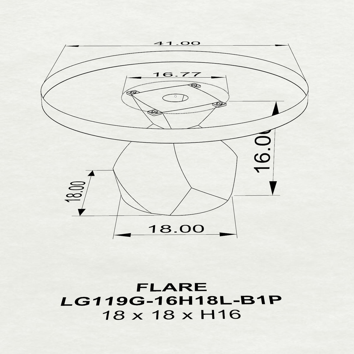 Coffee Table for Modern Living Space, Handcrafted Unique Design - 119G Flare - 3D Drawings