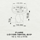 Coffee Table for Modern Living Space, Handcrafted Unique Design - 119S Flare - 3D Drawings