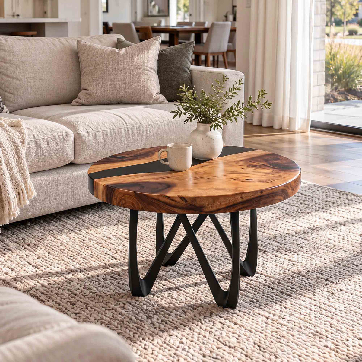 Coffee Table Round or Square for Scandinavian Homes - 125S Vale - Thumb