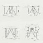 Coffee Table Round or Square for Scandinavian Homes - 125 Vale - SRU29 3D Drawings