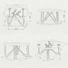 Coffee Table Round or Square for Scandinavian Homes - 125B Vale - SRU35 3D Drawings
