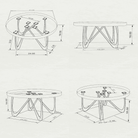 Coffee Table Round or Square for Scandinavian Homes - 125B Vale - SRU41 3D Drawings