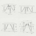 Coffee Table Round or Square for Scandinavian Homes - 125 Vale - SSQ29 3D Drawings
