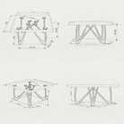 Coffee Table Round or Square for Scandinavian Homes - 125B Vale - SSQ35 3D Drawings