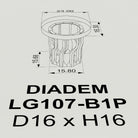 Coffee Table with Diadem 16" H Metal Table Base - 3d drawings