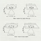 Coffee Table with Flux Gold 13.5"D x 16" H -  15"D x 16" H(Small Size) Handcrafted Steel Table Base - 3D Drawings