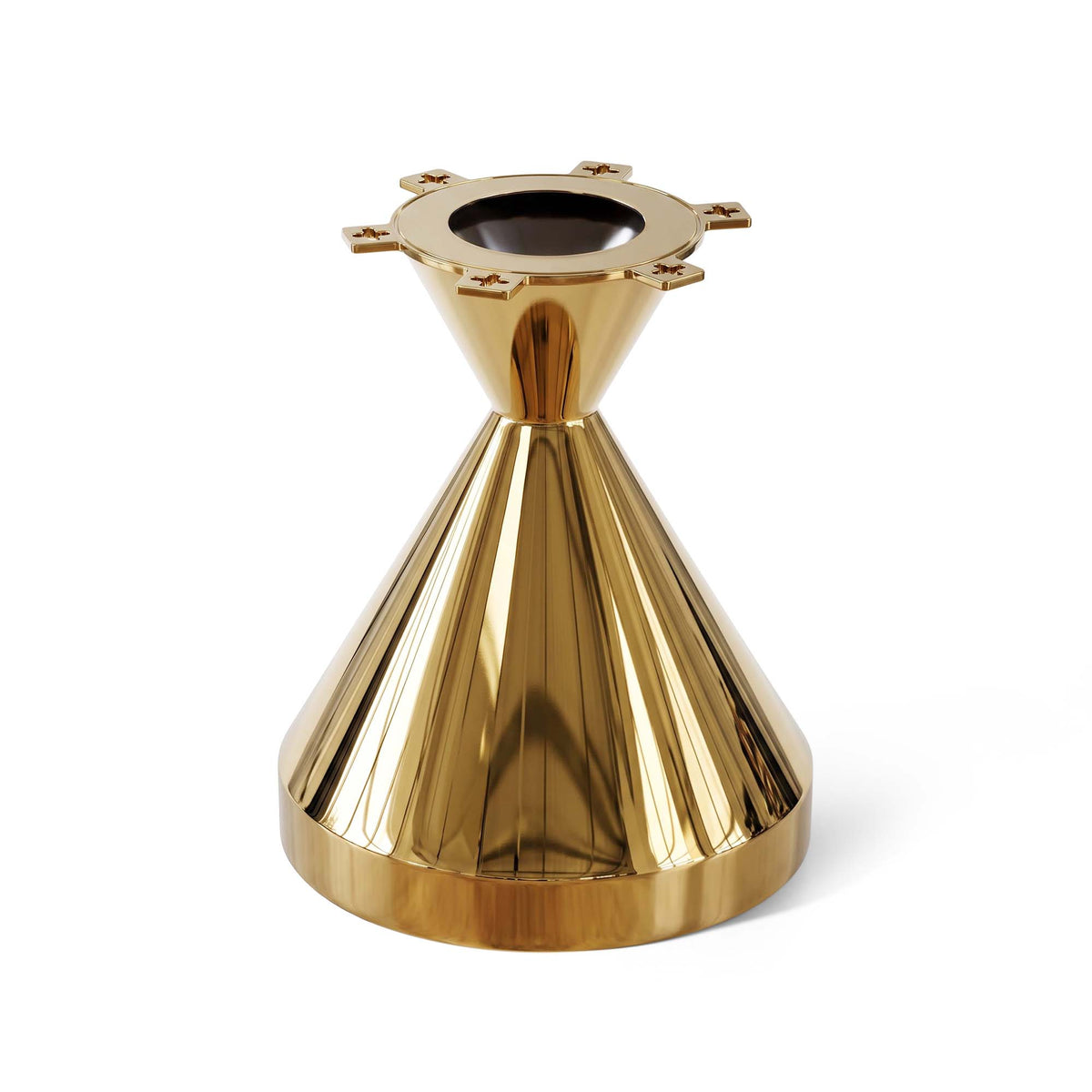 Coffee Table with Flux Gold 13.5"D x 16" H (Small Size) Handcrafted Steel Table Base - only base 