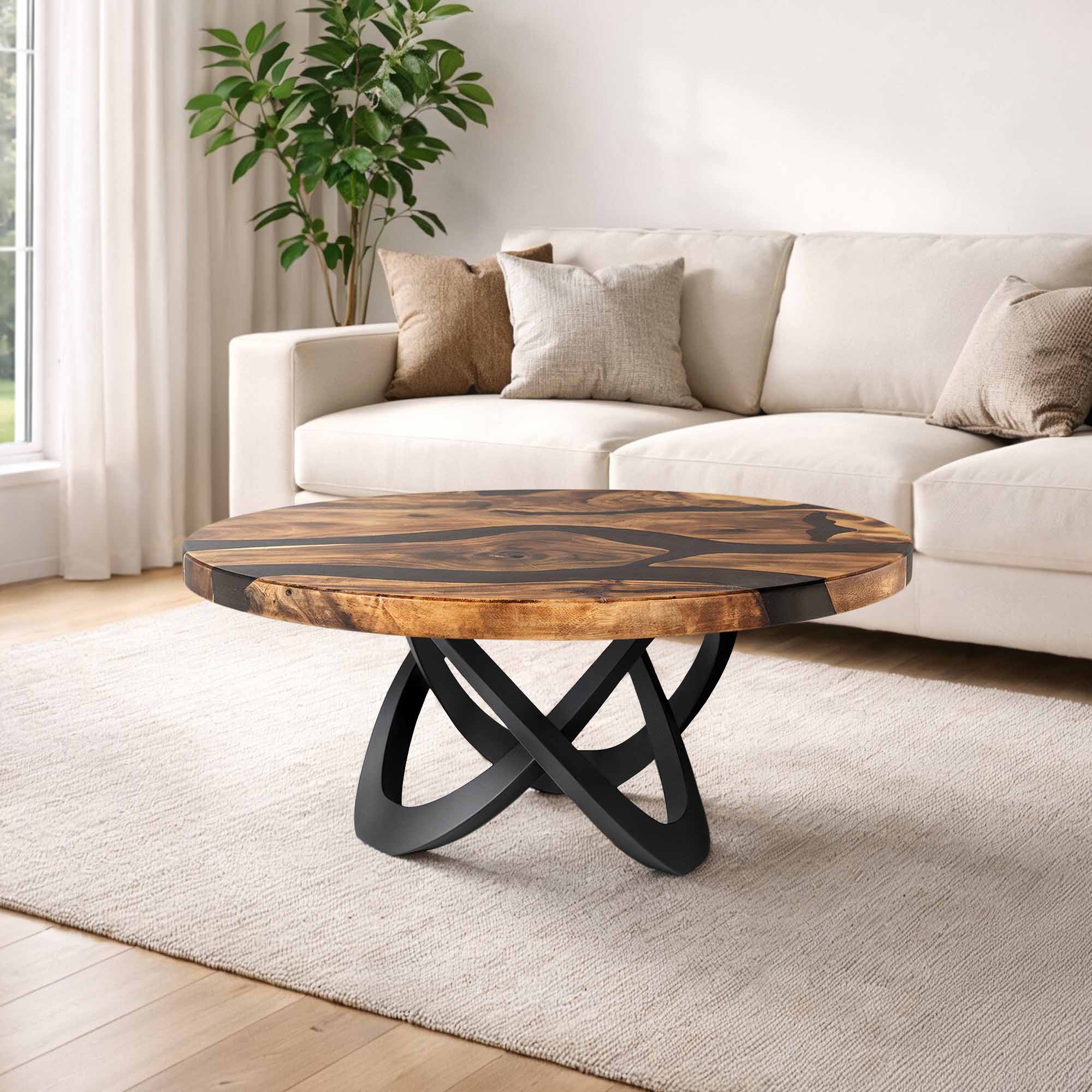 Coffee Table with Looper 16" H Metal Table Base - thumb
