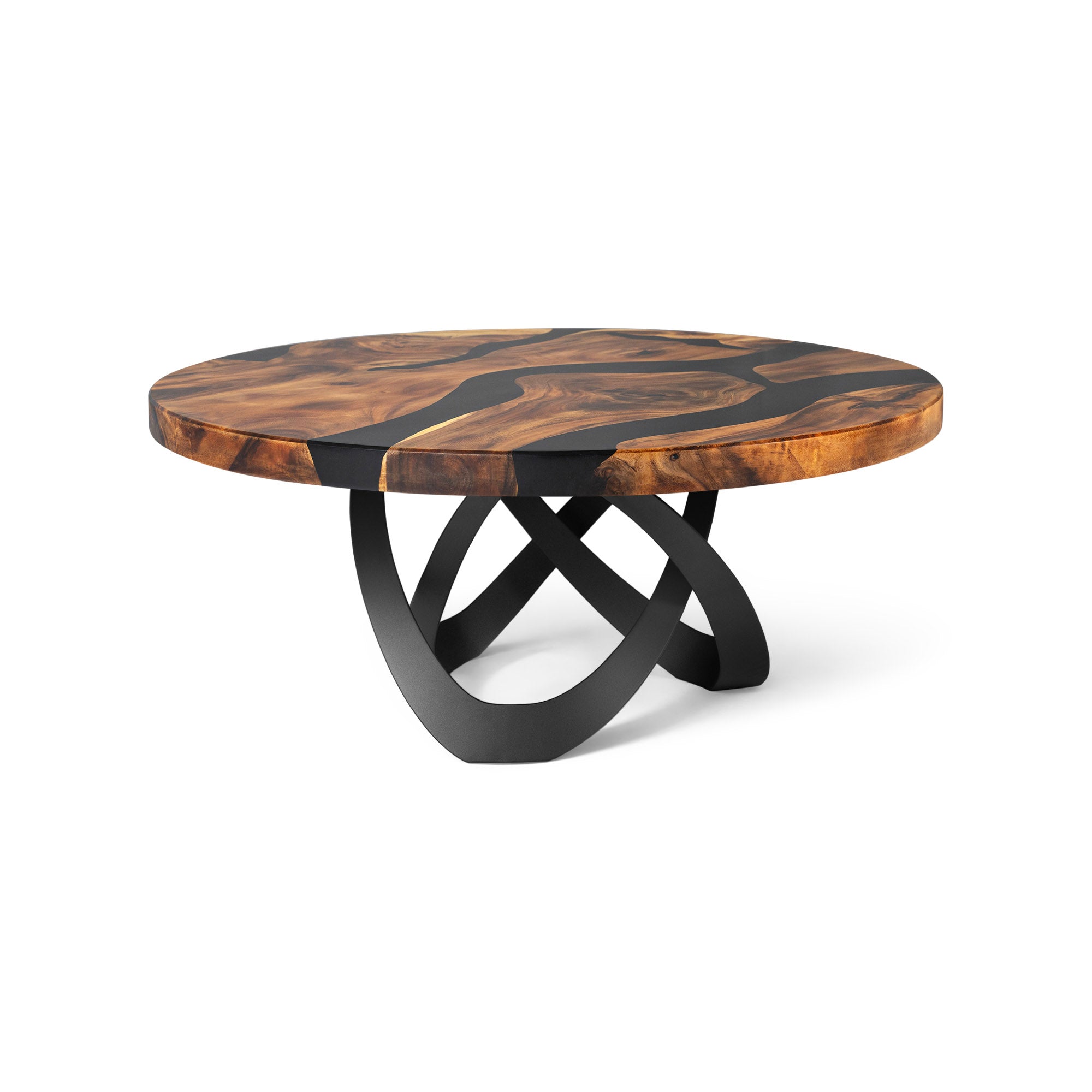 Coffee Table with Looper 16" H Metal Table Base - side white background