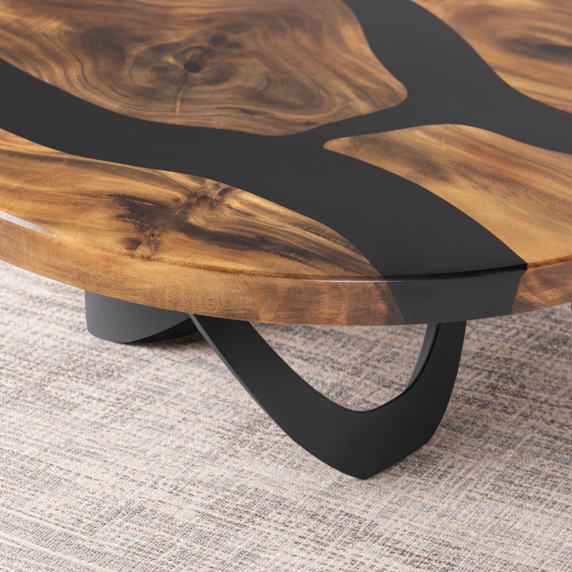 Coffee Table with Looper 16" H Metal Table Base - interior