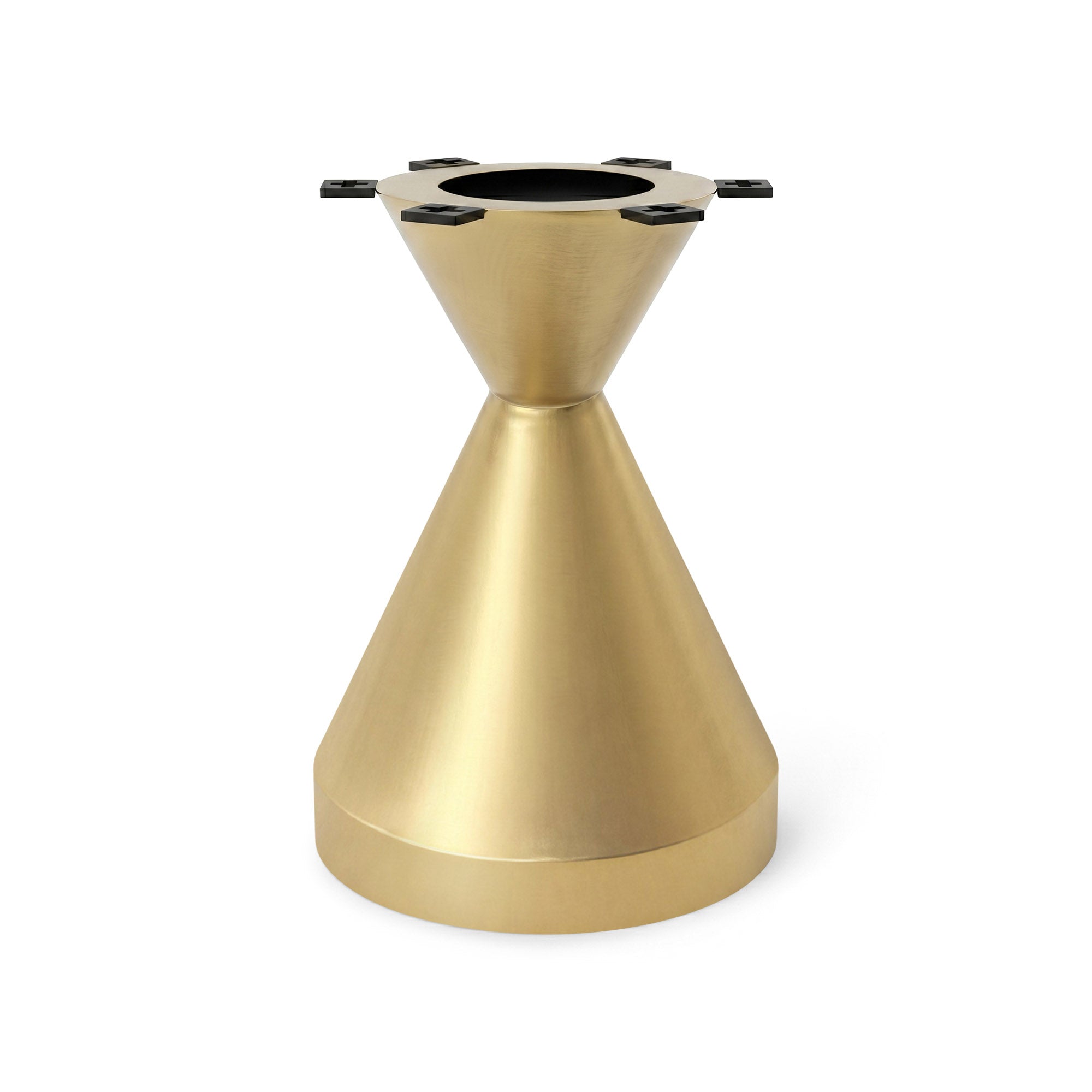 Coffee with Flux Gold 16" H Metal Table Base TB-16H12D-PLG base only white background