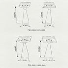 Console Table with Flux Gold  28"H x 12"D +  28"H x 10"D Steel Table Base - 3D Drawings