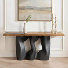 Console Table with Side-Rocky 28.5" H Steel Table Base - epoxy table top interior