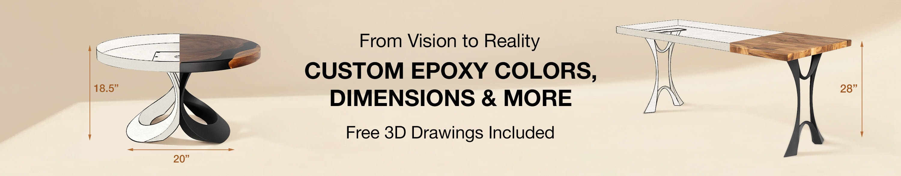 custom table dimension and more banner pc