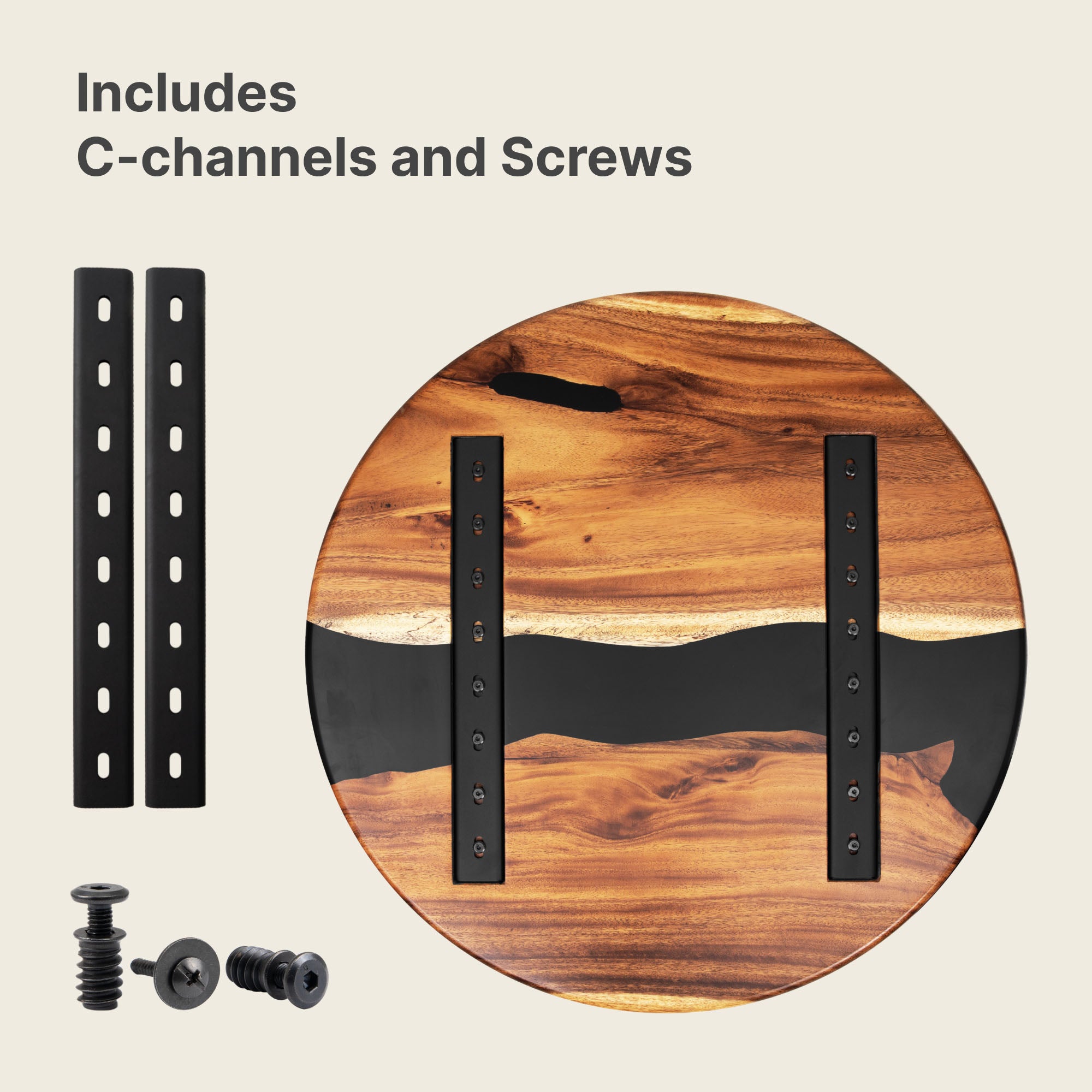 includes c-channles and screws