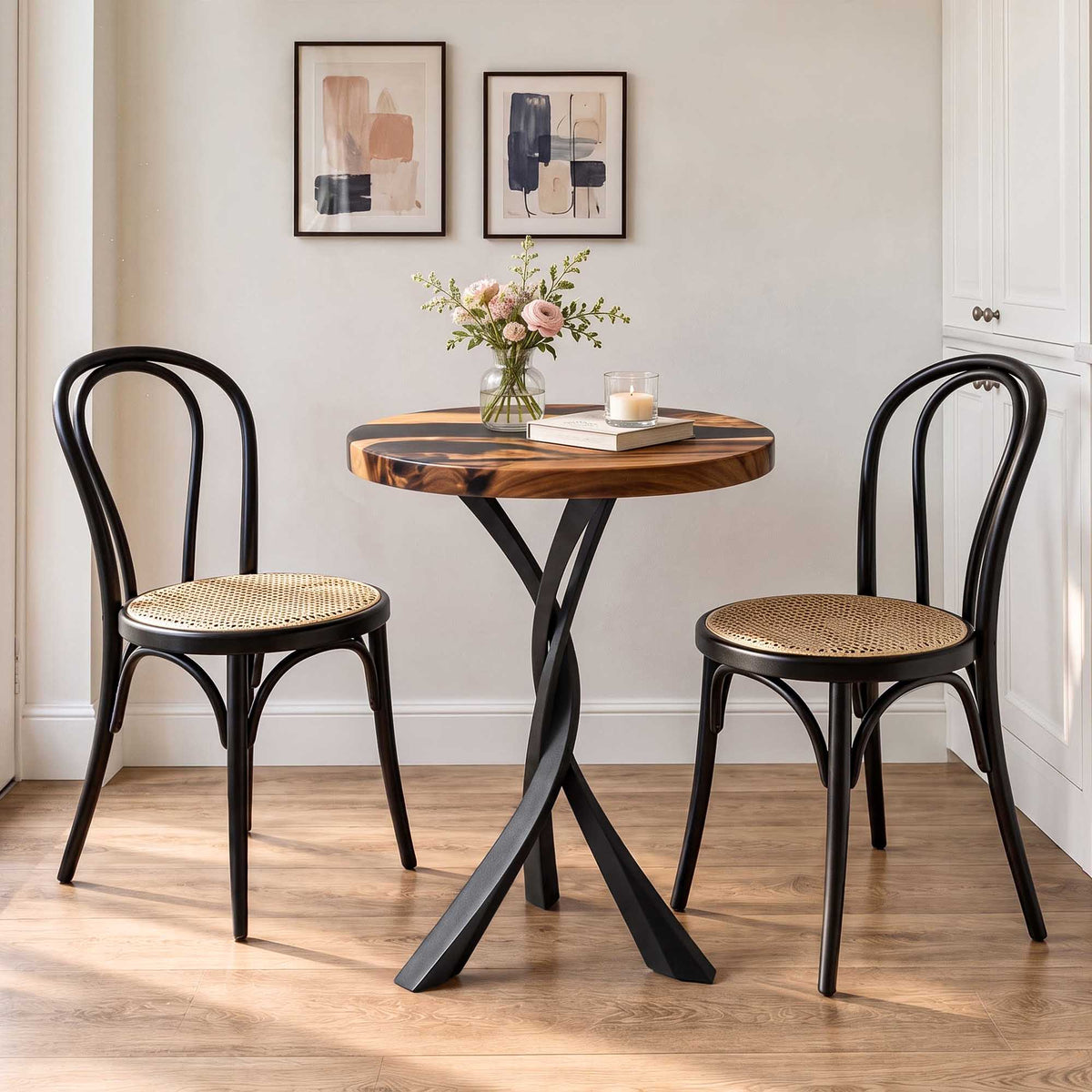 Dining Table 23" with Steel Base for Small Kitchens - 530 Teris - Thumb