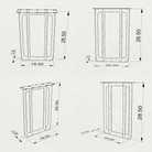 Dining Table Legs 28.5" H for DIY Table Builds - 401 Colum - 18L Leg only 3D Drawings