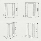 Dining Table Legs 28.5" H for DIY Table Builds - 401 Colum - 20L Leg only 3D Drawings