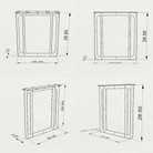 Dining Table Legs 28.5" H for DIY Table Builds - 401 Colum - 25L Leg only 3D Drawings