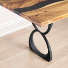 Dining Table with Amplex 28.5" H Metal Table Legs - epoxy table top interior