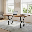 Dining Table with Amplex 28.5" H Metal Table Legs - butcher block table top interior