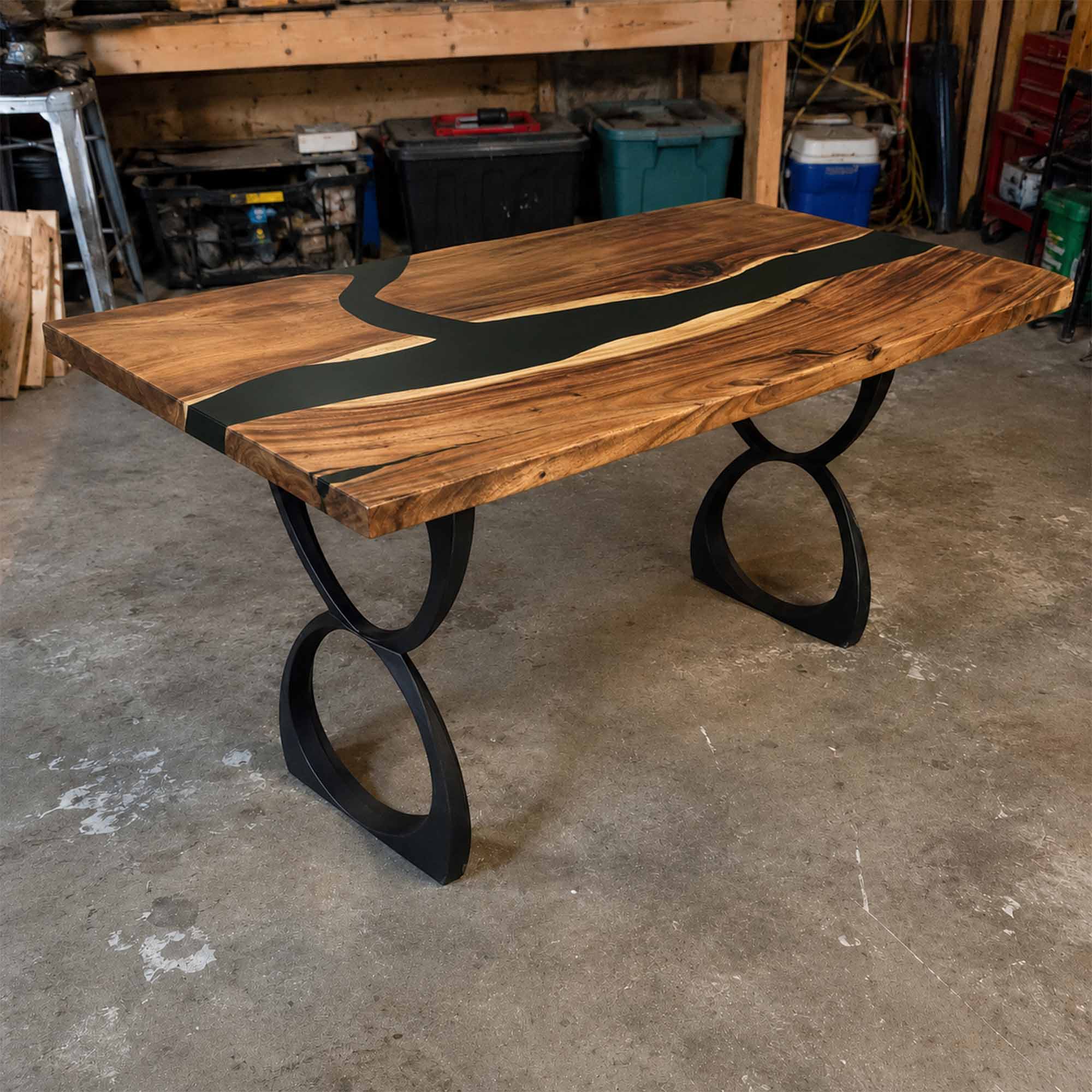 Dining Table with Amplex 28.5" H Metal Table Legs - Epoxy table top Customer Feedback