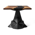 Dining Table with Balena Metal Table Base for Modern Kitchen Room -  white background 